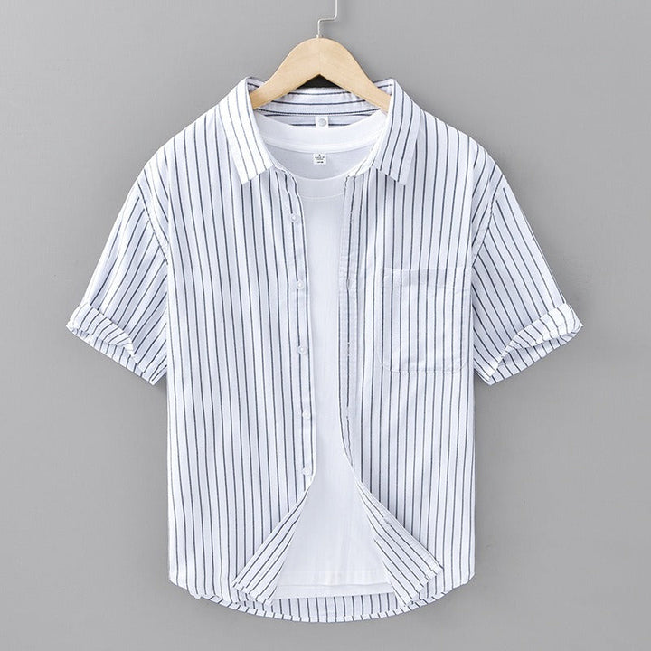 Serino Linen Striped Shirt - Edward Fraiser