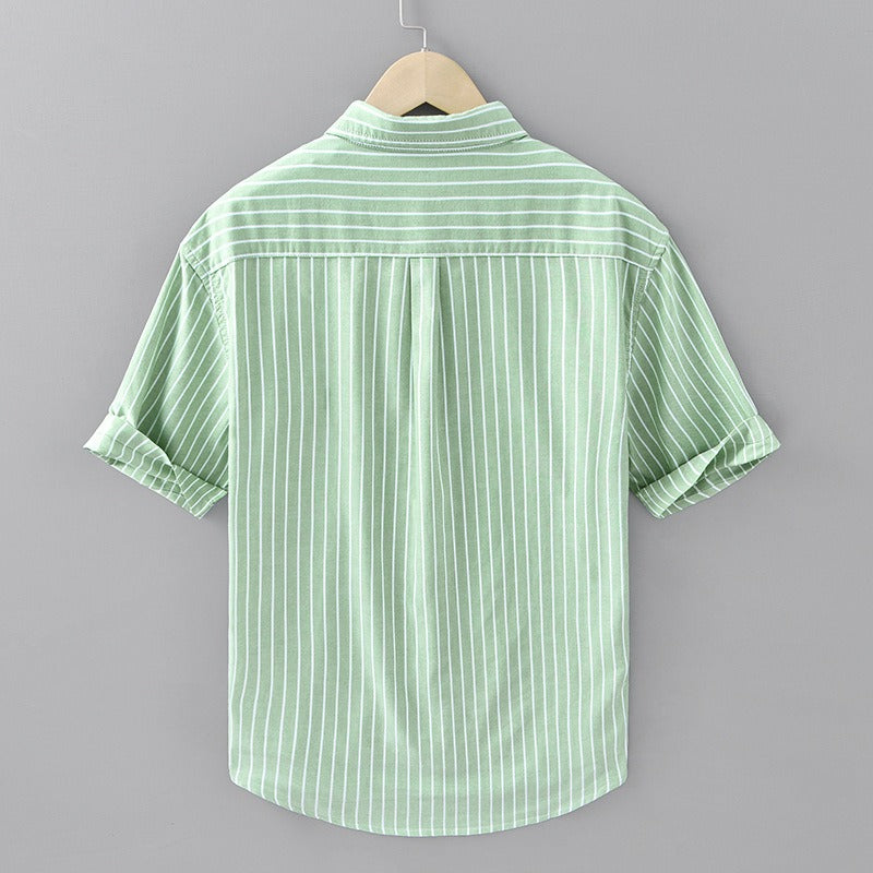 Serino Linen Striped Shirt - Edward Fraiser