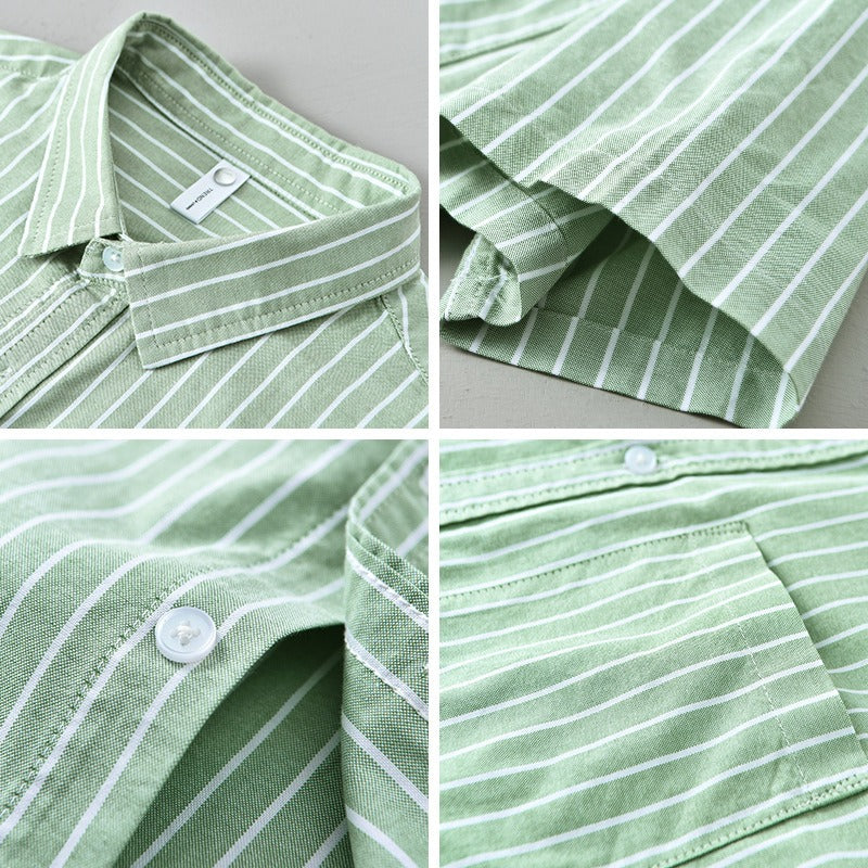 Serino Linen Striped Shirt - Edward Fraiser