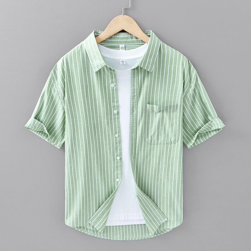 Serino Linen Striped Shirt - Edward Fraiser