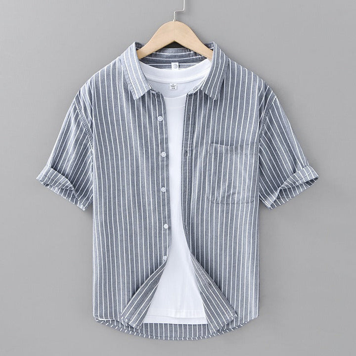Serino Linen Striped Shirt - Edward Fraiser