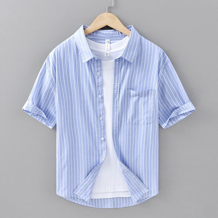 Serino Linen Striped Shirt - Edward Fraiser