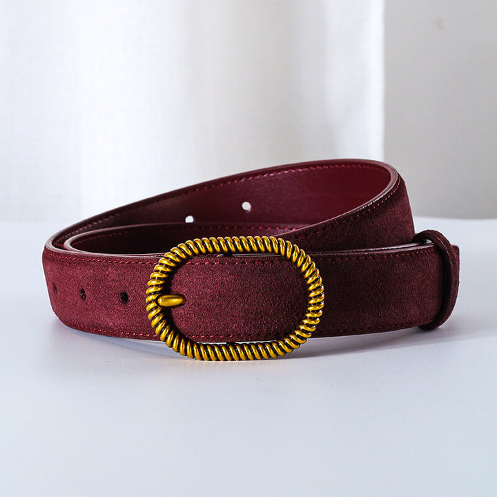 Florence Rope-Buckle Suede Belt
