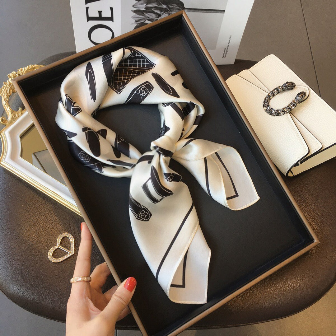 Lyon Silk Patterned Scarf