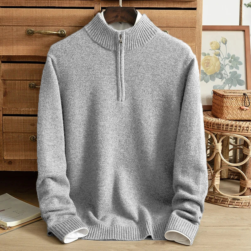 Alicante Cashmere Half-Zip - Edward Fraiser