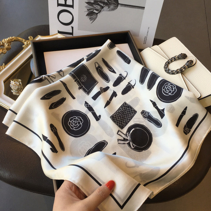 Lyon Silk Patterned Scarf