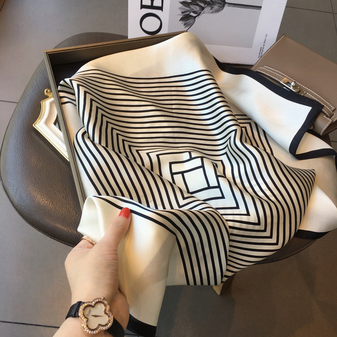 Siena Striped Silk Scarf