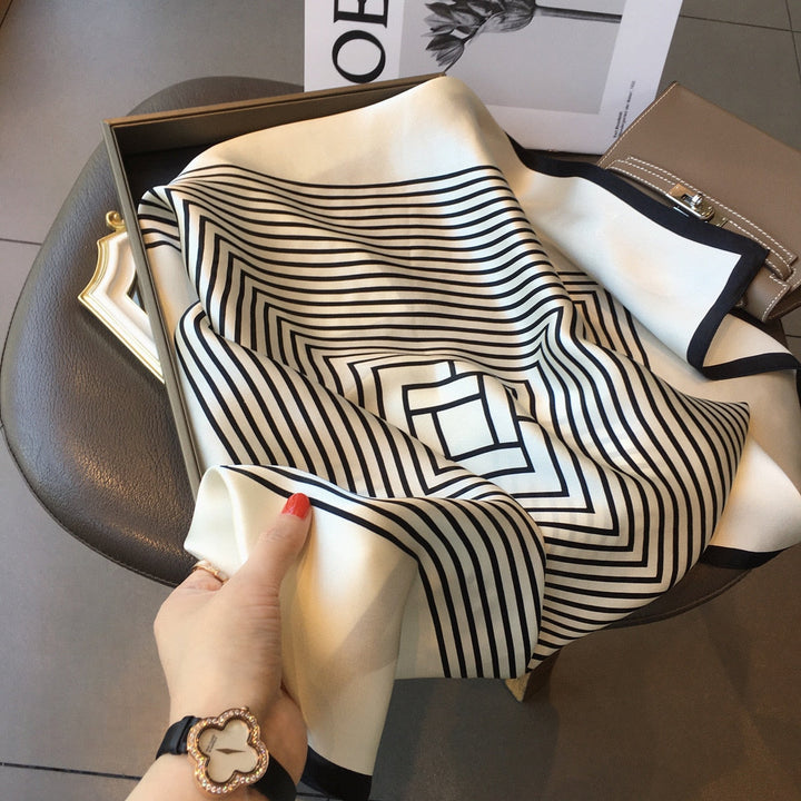 Siena Striped Silk Scarf