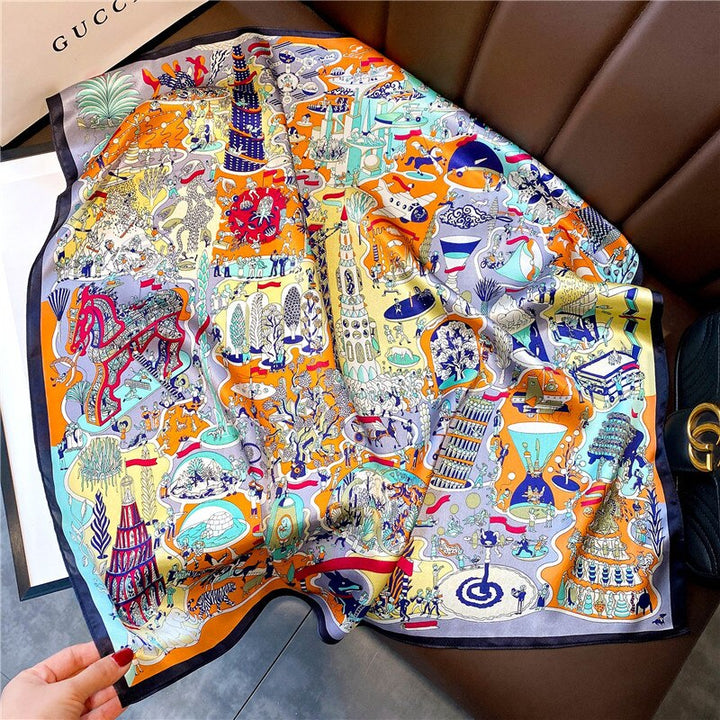 Ravello Painted Silk Scarf