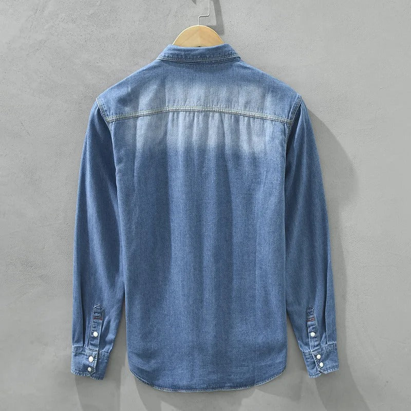 Alessio Cotton Denim Shirt - Sydney Fraiser