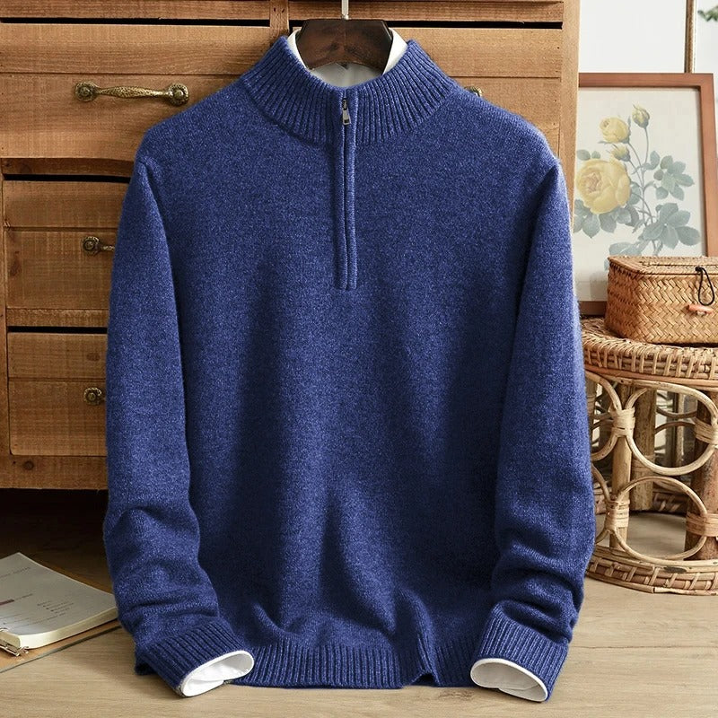 Alicante Cashmere Half-Zip - Edward Fraiser