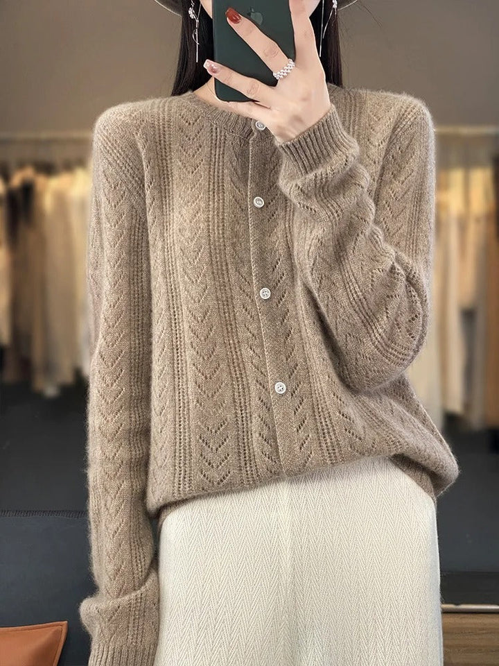 Santorini 100% Wool Cardigan - Sydney Fraiser