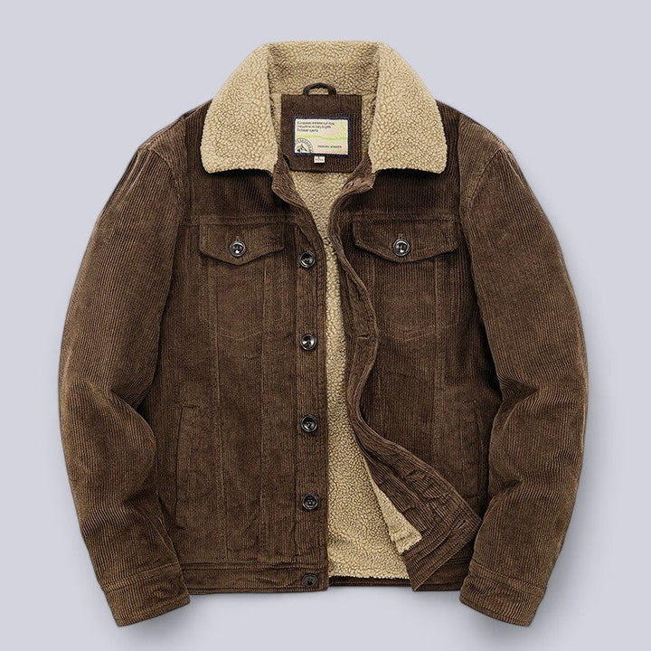 Marcello Corduroy Jacket – Ultra-Soft Padded Interior with Fine-Ribbed Exterior