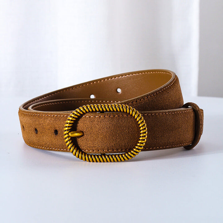 Florence Rope-Buckle Suede Belt