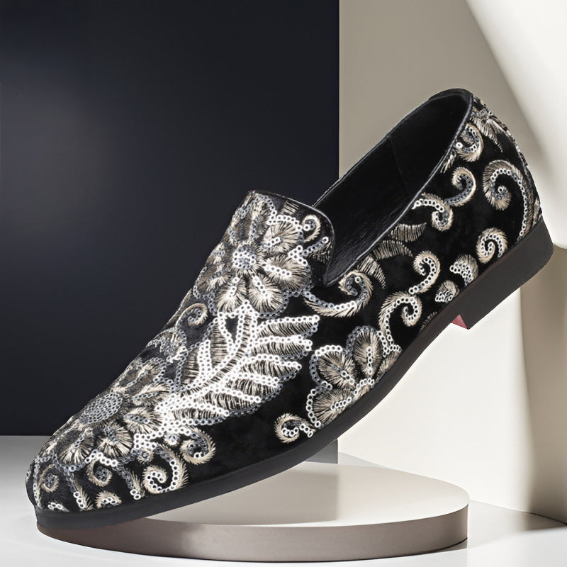 Verona Embroidered Velvet Loafers