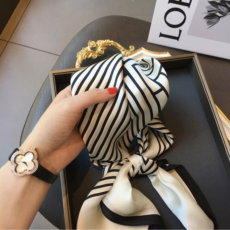 Siena Striped Silk Scarf