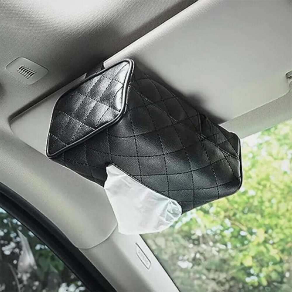 Faux Leather Tissue Box
