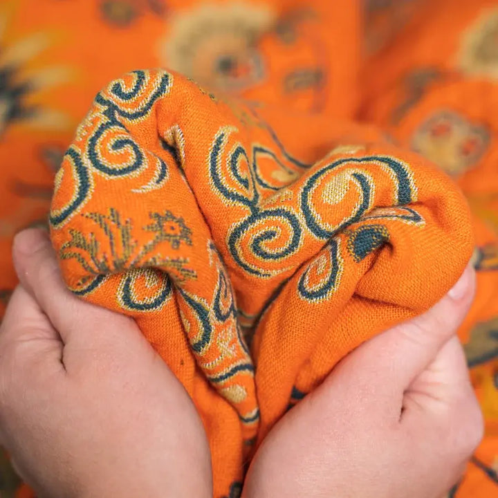 Marais Reversible Cotton Floral Throw Blanket