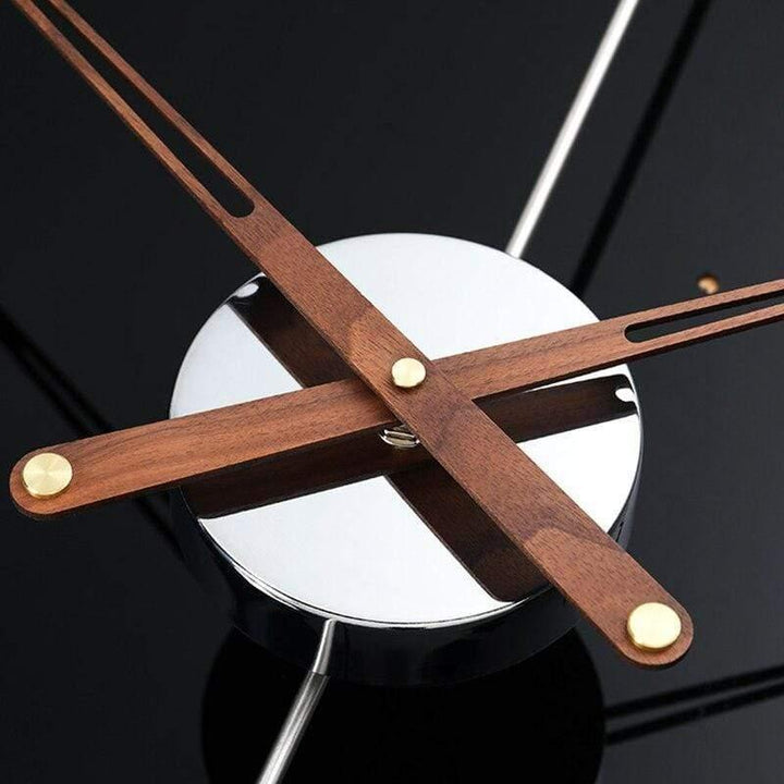 Modern Metal Frameless Wall Clock – Oversized Minimalist Design